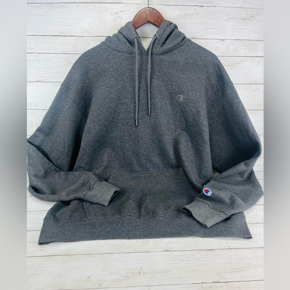 Champion Other - Champion Mens Athleticwear Hoodie Sweatshirt Pullover Dark Grey Large Gym Sport